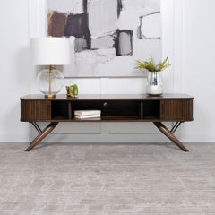 Stewart Walnut TV Stand with Sliding Door