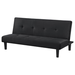 Boston Black Tufted Convertible Sofa Bed