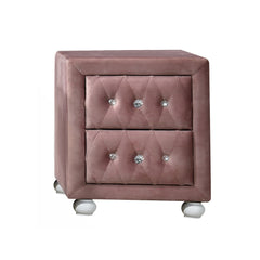 Pink 2-Drawer Nightstand