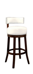 Bar Chairs 2pc 30" Supported On Rich Dark Wooden Legs The Fabric Padded Seats And Backrests Provide Comfortable Seating Dark Oak / White