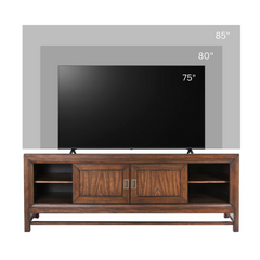 74" TV Stand Console, For TVs up to 85 inches, No Assembly Required, Two-Tone Finish