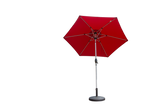 7.5FT Patio Umbrella, Outdoor Table Umbrella with Push Button Tilt and Crank, UV Protection Waterproof Market Sun Umbrella with 6 Sturdy Ribs for Garden, Deck, Backyard, Pool (Brick Red)
