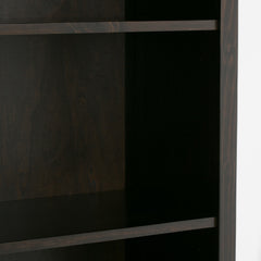 Amherst 30 inch Solid Wood 5 Shelf Bookcase in Hickory Brown