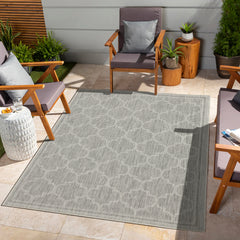 Sunshine GC_HAR2006 Silver 2 ft. 7 in. x 7 ft. 3 in. Indoor/Outdoor Area Rug