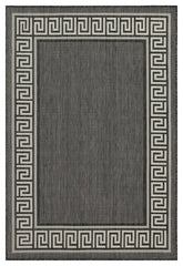 Sunshine GC_HAR2002 Anthracite 7 ft. 10 in. x 10 ft. 3 in. Indoor/Outdoor Area Rug