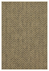 Earth GC_NTL1012 Jute/Black 5 ft. 3 in. x 7 ft. 3 in. Indoor/Outdoor Area Rug