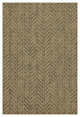Earth GC_NTL1012 Jute/Black 5 ft. 3 in. x 7 ft. 3 in. Indoor/Outdoor Area Rug