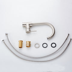 Kitchen Faucet Single Handle Stainless Steel,Commercial Single Hole Kitchen Sink Faucet,Modern One Hole Bar Sink Faucet