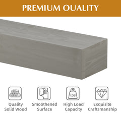 48'' Fireplace Mantel Fir Wood Wall-Mounted & Floating Shelf for Home Decor with Flat Surface