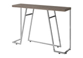 Accent Table, Console, Entryway, Narrow, Sofa, Living Room, Bedroom, Brown Laminate, Chrome Metal, Contemporary, Modern