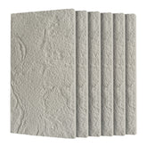 3D Faux Stone Wall Panels, 6 PCS PU Wainscoting Panel for Interior Wall Decor, Flame-resistant & Lightweight & Waterproof, for TV Wall, Office, Living Room, 47.24" × 23.62"(Stone skin)(Cement Grey)
