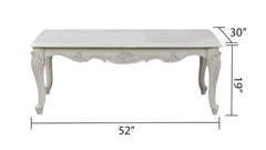 Tuscan Traditional Style Coffee Table made with wood in Silver