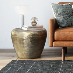 Preston - Metal Side Table - Antique Gold