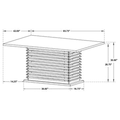 Monette Black Rectangle Dining Table