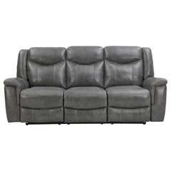 Hudson Casual Grey Motion Sofa with Pillow Top Arms
