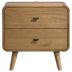 Winston Light Ash 2-drawer Nightstand Bedside Table