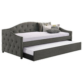 Tremont Grey Upholstered Twin Daybed with Trundle