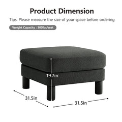 Lucas Ottoman Polyester-Dark Grey