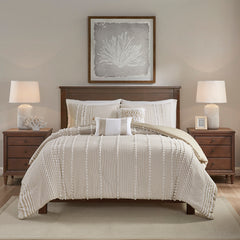 Full/Queen 3 Piece Cotton Yarn Dyed Duvet Cover Set