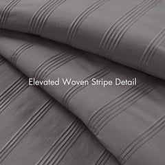 5-Piece Twin/Twin XL Woven Striped Comforter Set