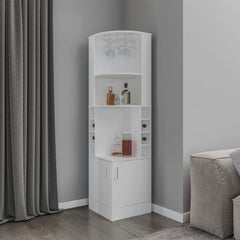 Corner Bar Cabinet Cleveland Eco, Living Room, White