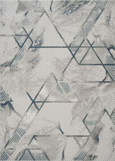 Geometrix GC_DIM1006 Gray 5 ft. 3 in. x 7 ft. 3 in. Area Rug