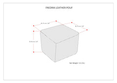 Fredrik - Square Pouf - Dark Blue