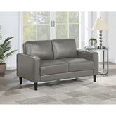 Farallone Grey Upholstered Track Arm Loveseat