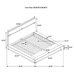 Mallory Smokey Walnut Eastern King Platform Bed