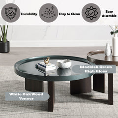 Lakita Blackish Green & Smoked Oak Coffee Table
