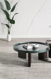 Lakita Blackish Green & Smoked Oak Coffee Table