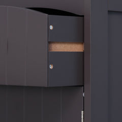 HOMCOM Bathroom Storage Cabinet, Free Standing Bathroom Storage Unit, Tall Linen Tower with 3-Tier Shelves and Drawer, Brown