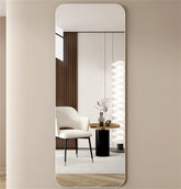 65"x 24" inch Full Body round corner mirror for Living Room Bedroom Cloakroom Wall hanging with hanging hole High quality 5mm silver mirror Explosion-proof glass