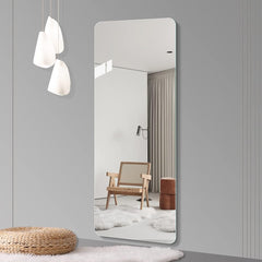 65"x 24" inch Full Body round corner mirror for Living Room Bedroom Cloakroom Wall hanging with hanging hole High quality 5mm silver mirror Explosion-proof glass
