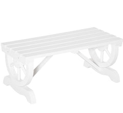 Outdoor Wagon Wheel Porch Bench for Backyard Garden,2-Person Wooden Garden Bench,Rustic Country Style Patio Furniture