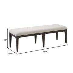 Brown Upholstered Bench
