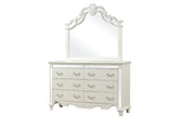 Milan Mirror Framed Dresser made with Wood in White(Includes Dresser only-Mirror not included)