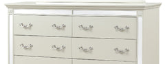 Milan Mirror Framed Dresser made with Wood in White(Includes Dresser only-Mirror not included)