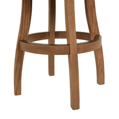 Williams 31" Swivel Bar Stool with Armrests, White Pepper Stain Resistant High Performance Polyester