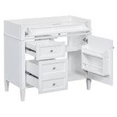 36'' Bathroom Vanity without Top Sink, Modern Bathroom Storage Cabinet with 2 Drawers and a Tip-out Drawer, Solid Wood Frame (NOT INCLUDE BASIN SINK; REPLACE WF315154AAK)