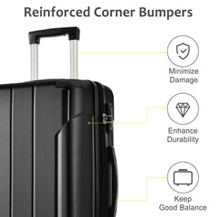 Hardshell ABS Luggage Sets 2 Piece Suitcase Set Expandable with TSA Lock Spinner Wheels for Men Women