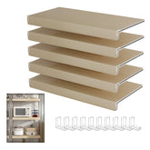 5 Pcs Wire Shelf Covers Foamed PVC Wire Rack Covers for Removable Closet (Not Wood) Pantry Shelves for Cabinet Bathroom Kitchen Shelving Decoration ( OAK Color )