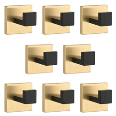 8 Pack Wall-Mounted Stainless Steel Bathroom Towel Hooks/Coat Hooks for Bathroom, Bedroom, Kitchen