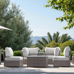 4-Person All-Weather Wicker Patio Seating Set – Fully Assembled with Cushions