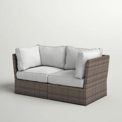 Fully Assembled Patio Wicker Loveseat with Cushions