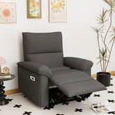 Wall Hugger Recliner,Zero Wall Power Recliner Chair,Electric Recliner for Living Room,Fabric Reclining Armchair for small space,Reclining Sofa for Bedroom/Apartment/RV,USB Port(Type-C) (Dark Gray)