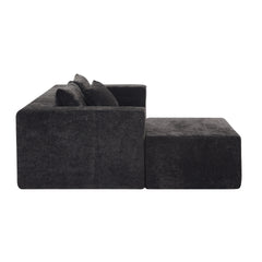 107" Compressed Sectional Sofas(Black)