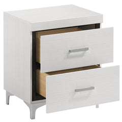 White 2-drawer Nightstand