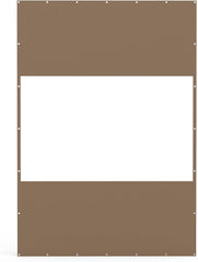 Heavy Duty Outdoor Clear Panel Curtain, 18 oz Waterproof PVC Polyester Curtain, Weather Resistant & Tearproof for Patios, Gazebos, Pergolas, Privacy Screen (10'H x 7'W, Brown)