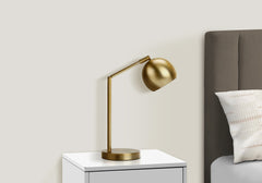 Lighting, 19"h, Table Lamp, Gold Metal, Gold Shade, Contemporary